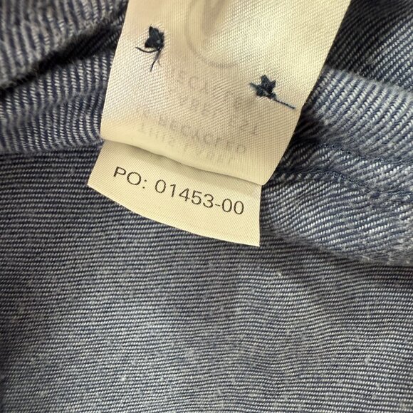 Outerknown Chambray Shirt Men M Blue Long Sleeve Utility Pocket Button Up - Picture 7 of 14